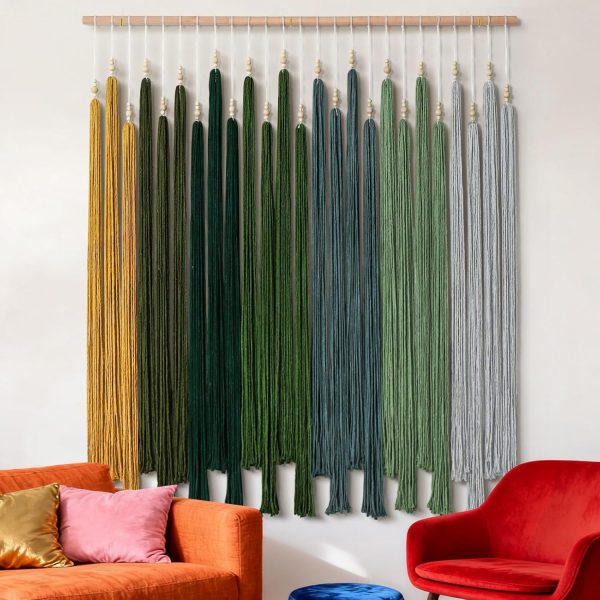 Green Tassel Wall Hanging Decor
